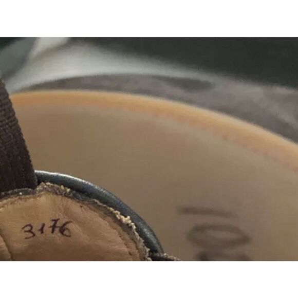 Silvano Sassetti Italian Suede Ankle Boots Mens 11 Brown EUC Handmade Luxury - Picture 4 of 7